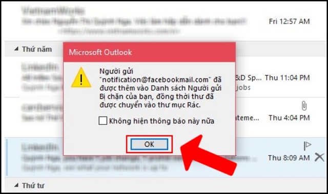 hướng dẫn chặn 1 địa chỉ email trong outlook