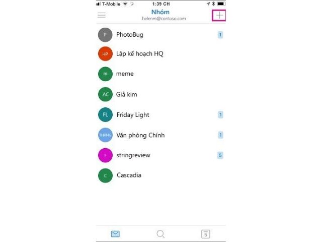 cách tạo group trong outlook trên điện thoại