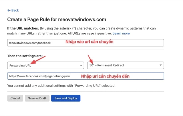 trỏ tên miền về facebook bằng CloudFlare