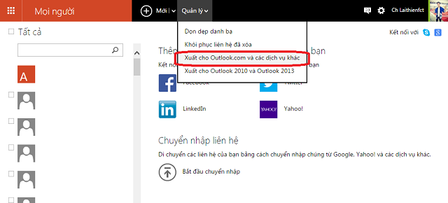 hướng dẫn Cách chuyển danh bạ từ outlook sang gmail