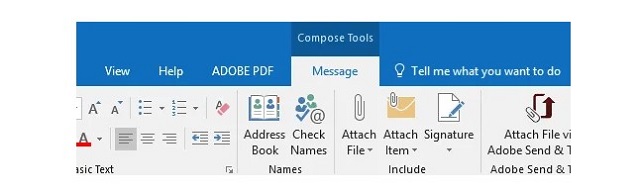 Đính kèm mục trong Outlook vào email