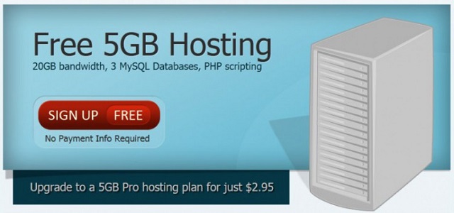 hosting miễn phí 5GBFree