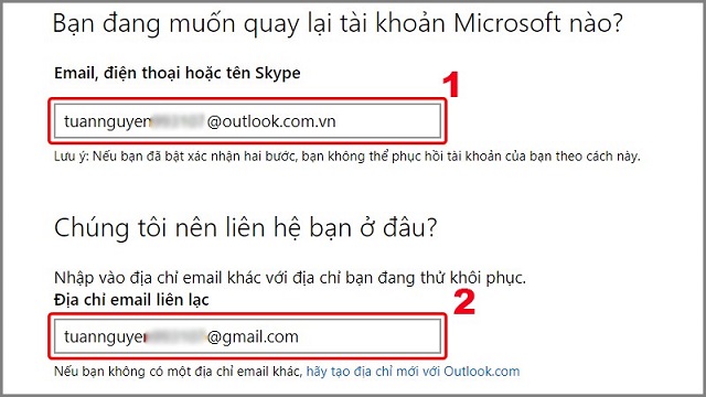 quên mật khẩu mail trong outlook