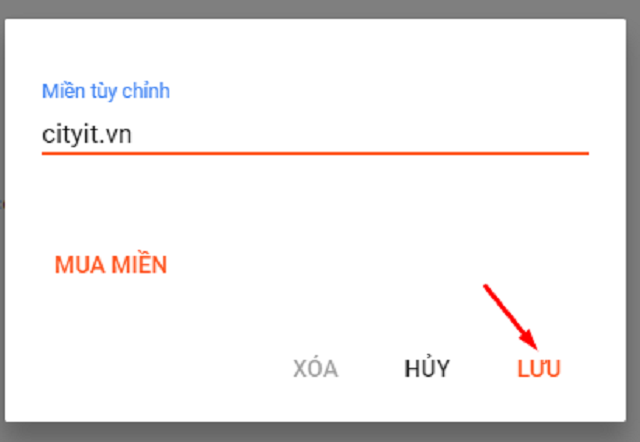 trỏ tên miền blogspot