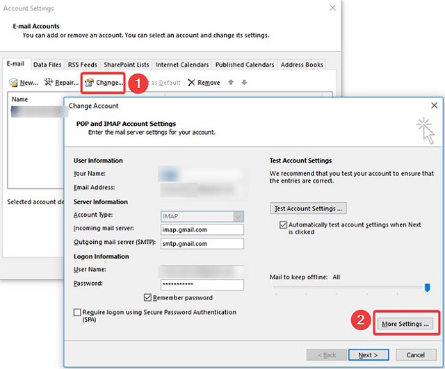 lỗi outlook đòi password liên tục