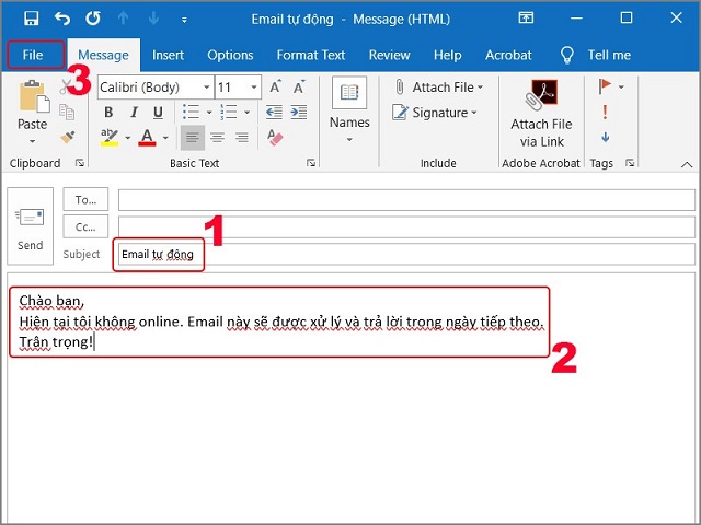 auto reply outlook