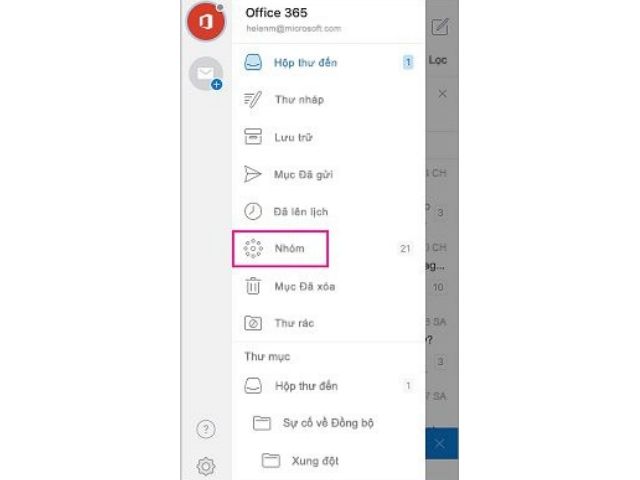 Tạo group trong outlook trên điện thoại