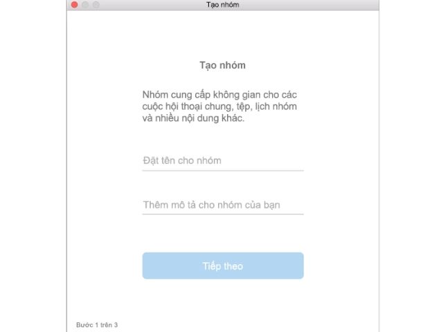 Tạo nhóm trong outlook trên MacOS