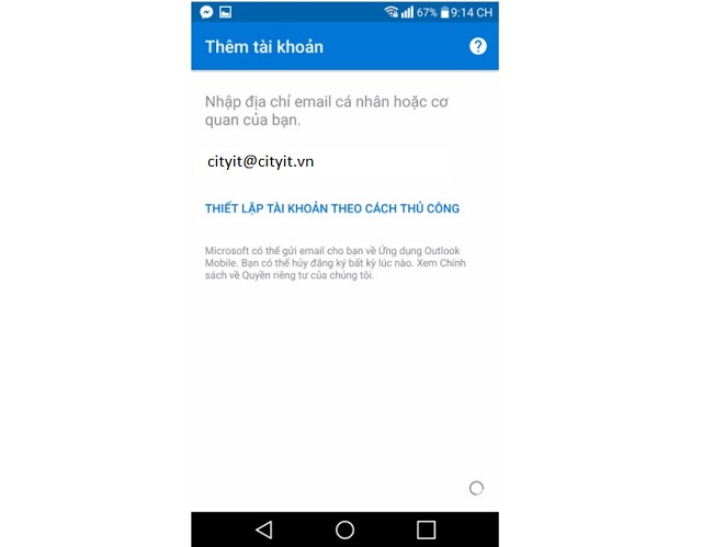 cách cài Outlook điện thoại iphone