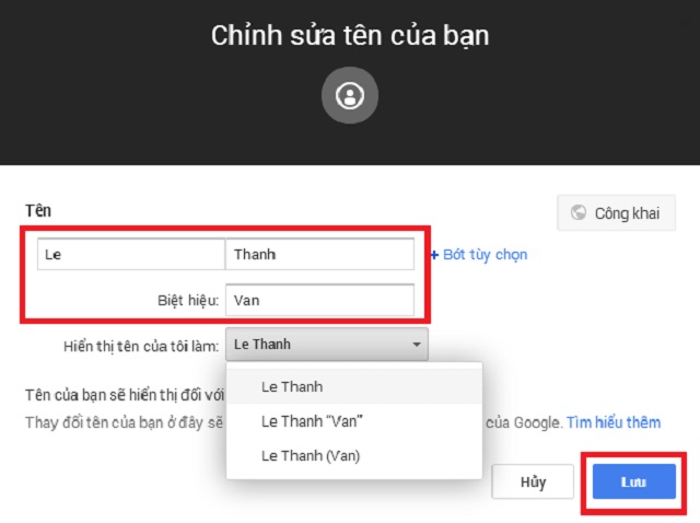 Cách đặt tên gmail cá nhân theo tên thật