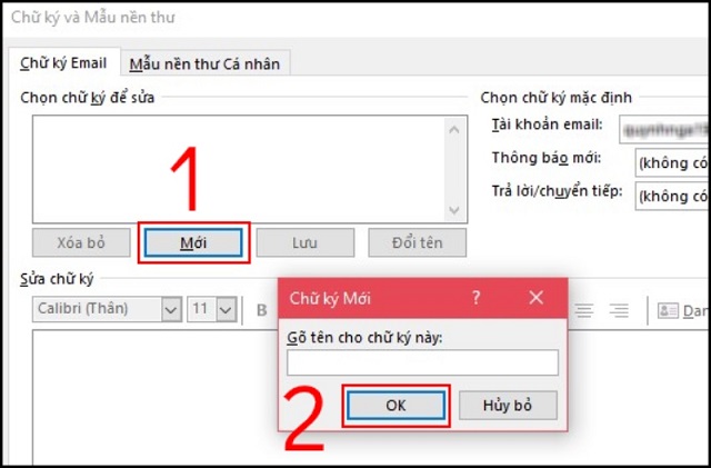 Hướng dẫn tạo chữ ký mail outlook