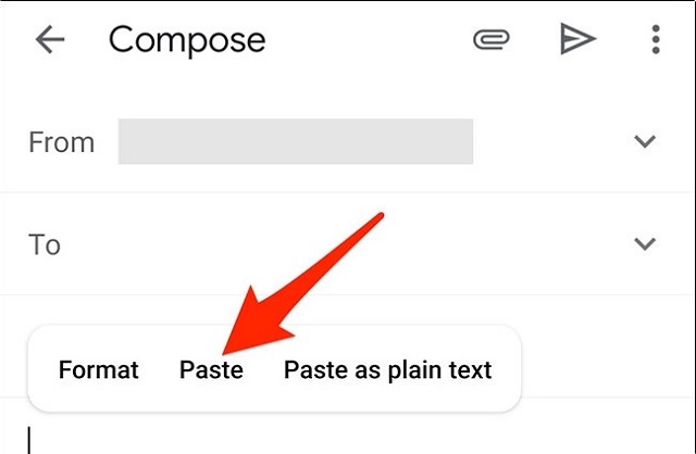 Cách Chèn bảng trong gmail bằng điện thoại