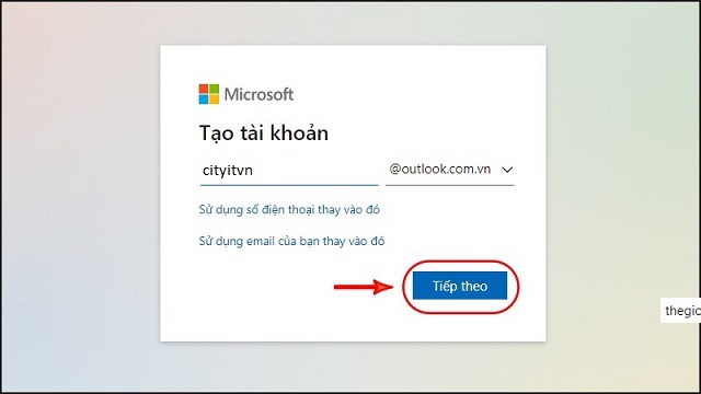 Hướng dẫn Đăng ký Outlook