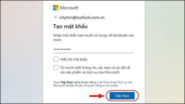 Đăng ký Outlook