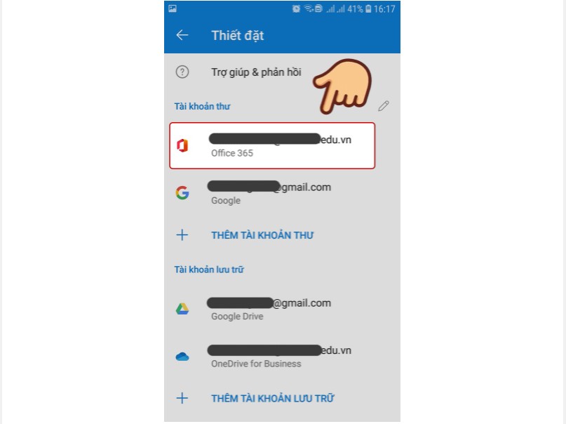 Cách đăng xuất tài khoản Outlook trên điện thoại