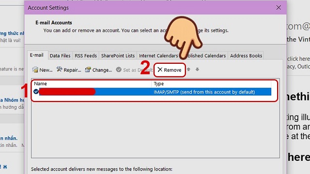 hướng dẫn đăng xuất Outlook máy tính