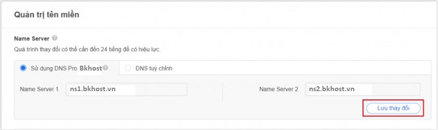 hướng dẫn thay đổi Name server cho tên miền