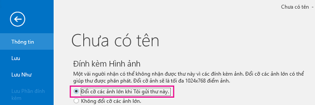 Khắc phục dung lượng file đính kèm tối đa của outlook