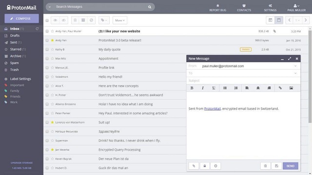 Phần mềm email thay thế outlook ProtonMail