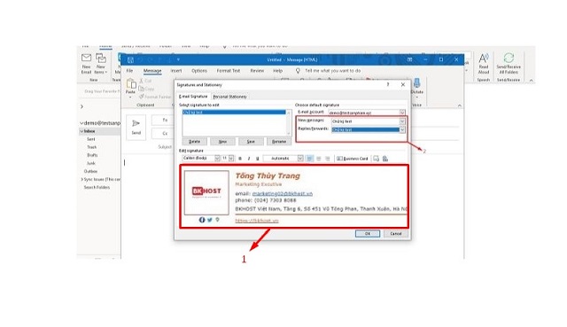 Cách tạo email outlook bằng Canvato