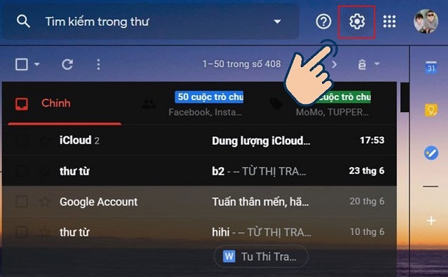 Hủy email đã gửi trên máy tính