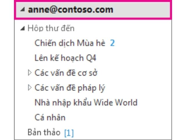 Hướng dẫn xem dung lượng bộ nhớ mail outlook